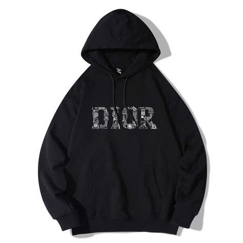 sudadera dior negra|Dior sudaderas con capucha para De hombre .